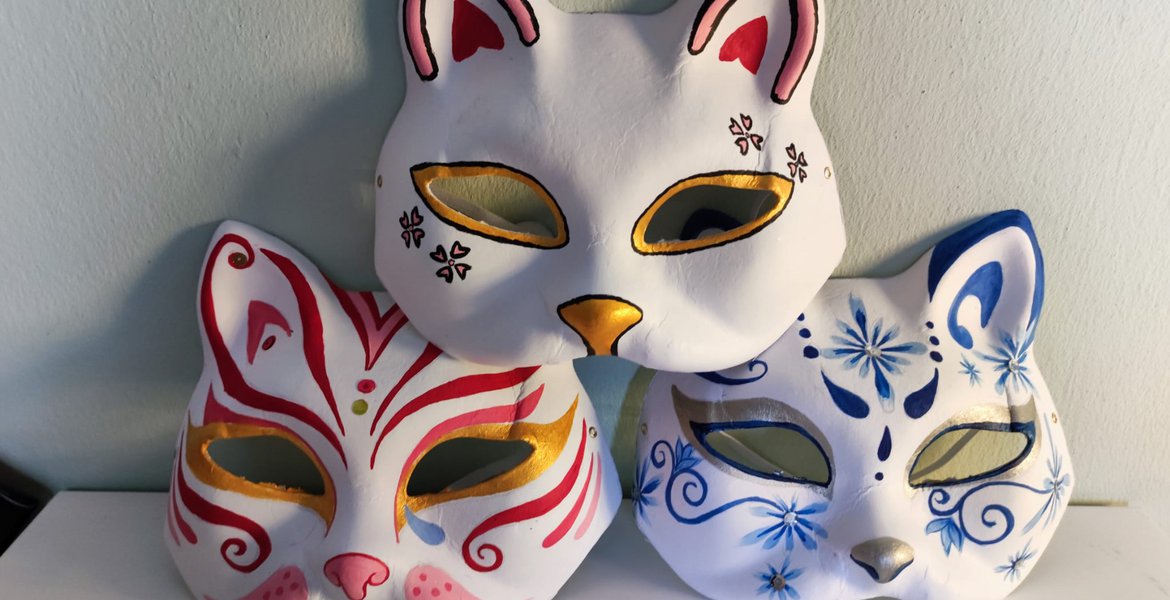 Cat/Fox Masks Painting 